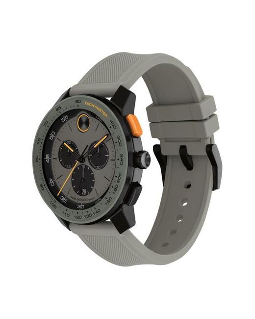 Movado Gray Bold Tr90 Chronograph Silicone Strap Watch, 43.5Mm for men
