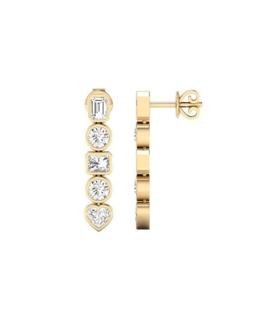 Everlee White Multi-Shape Bezel Lab Diamond Drop
