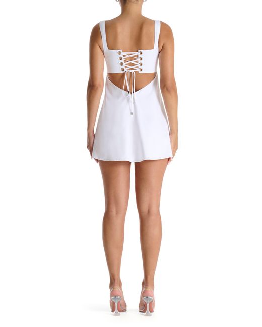 Naked Wardrobe White Sleeveless Minidress