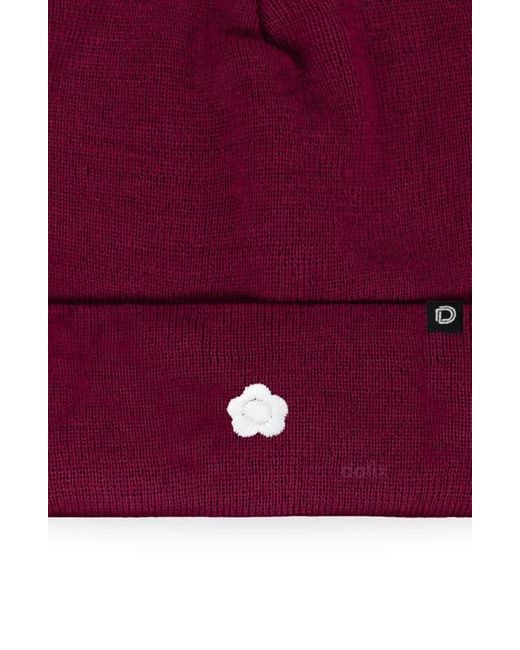 Alix Red Lil Flower Beanie Cap