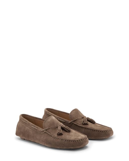 Mango Brown Leather Driving Shoe for men