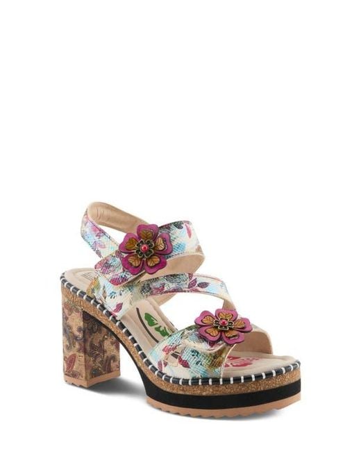 Spring Step Pink Escapartist Slingback Platform Sandal