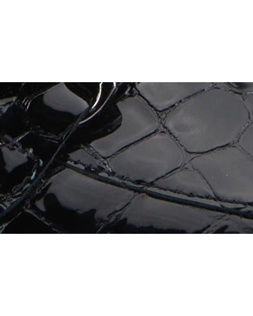 Spring Step Black Enda Croc Embossed Heel Loafer