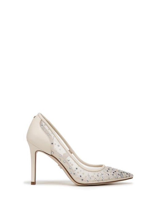 Sam Edelman White Hazel Mesh Pointed Toe Pump