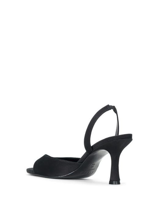 Staud Black Brigitte Slingback Slide Sandal
