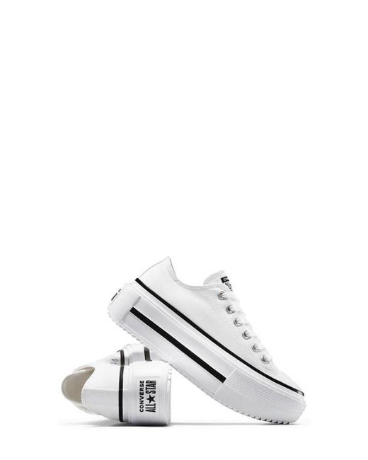 Converse White Gender Inclusive Chuck Taylor All Star Lift Double Stack Low Top Platform Sneaker