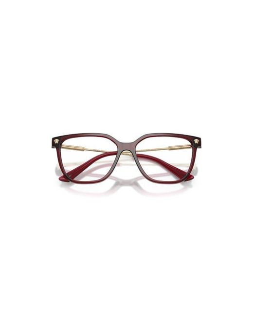Versace Red 55Mm Square Optical Glasses