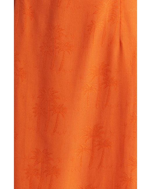 O'neill Sportswear Nico Palm Jacquard Cutout Dress in Orange | Lyst