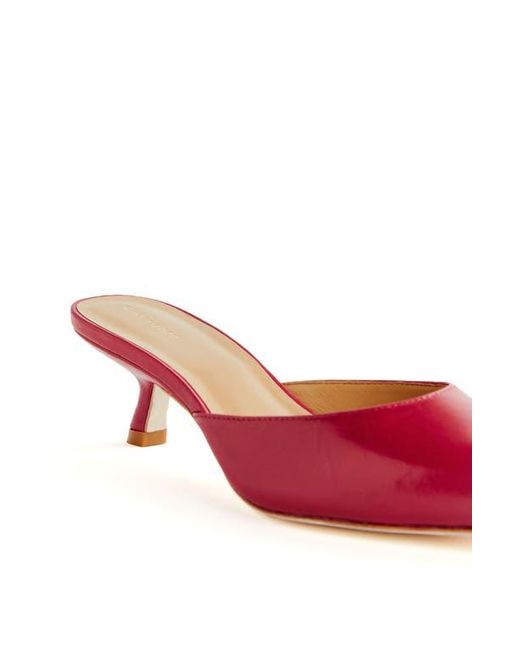 Reformation Red Wilda Pointed Toe Kitten Mule