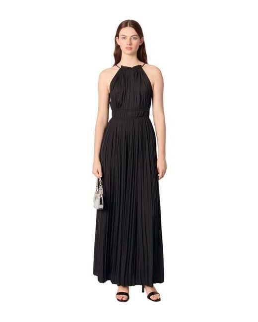 Maje Black Pleated Jumpsuit