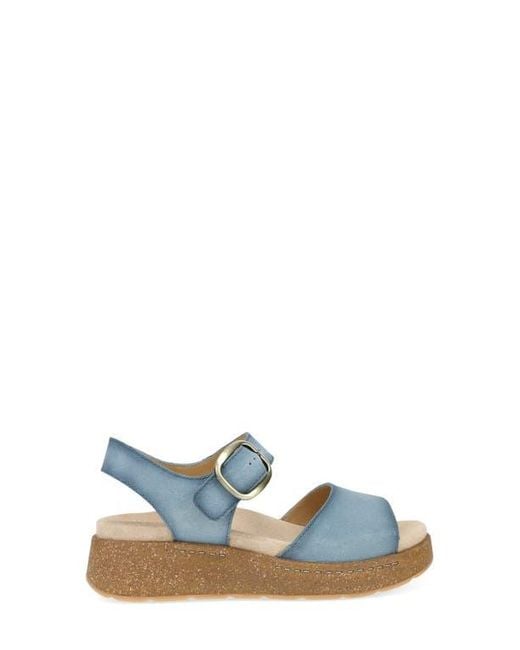 Dansko Blue Bianca Platform Wedge Sandal