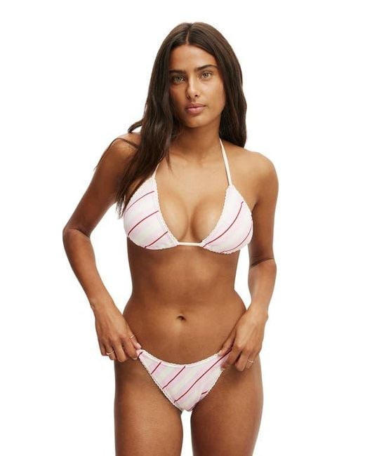 Cotton On Brown Micro Tanga Brazilian Bikini Bottom