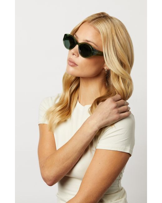DIFF Green Linnea 54mm Polarized Oval Sunglasses