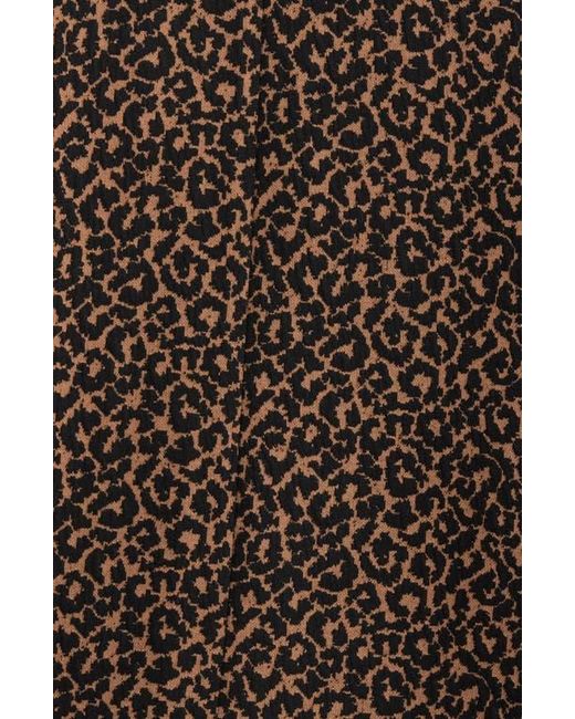 Kasper Brown Leopard Jacquard Cape
