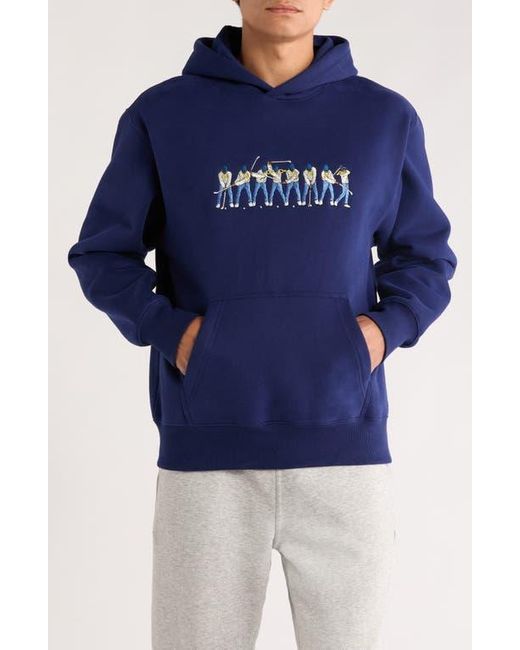 EASTSIDE GOLF Blue Sequence Embroidered Hoodie for men