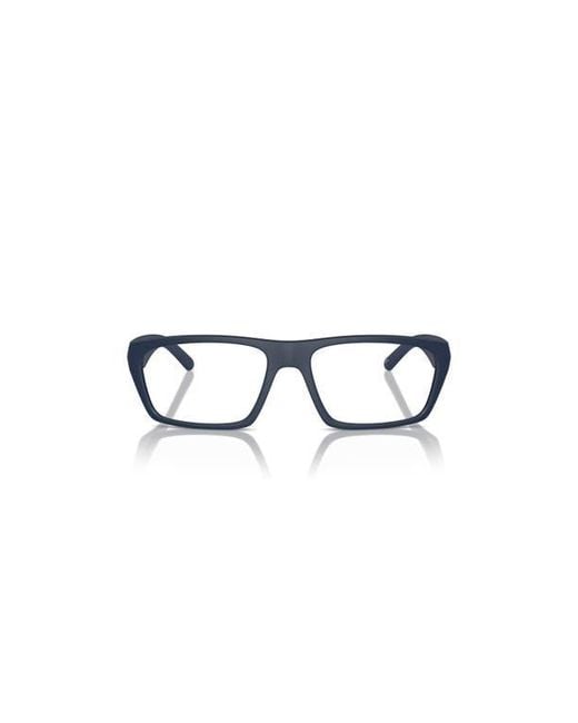 Arnette Blue 56Mm Rectangle Optical Glasses for men
