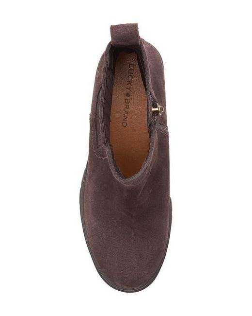 Lucky Brand Brown Sondruh Platform Wedge Bootie