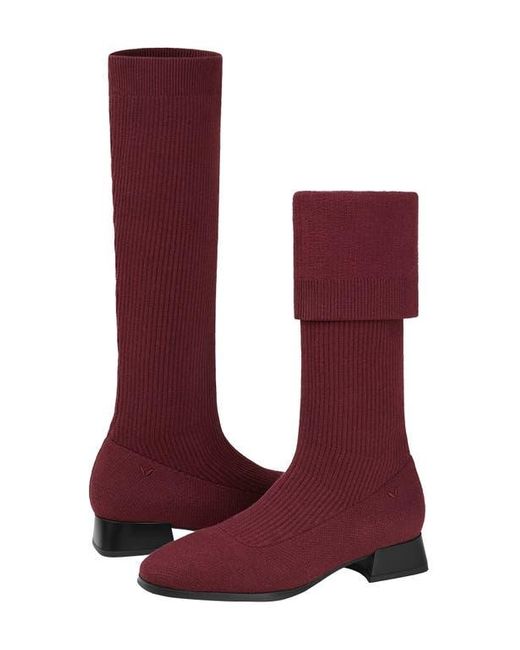 VIVAIA Purple Tara Pro Square-Toe Water Repellent Wool Knee-High Boots