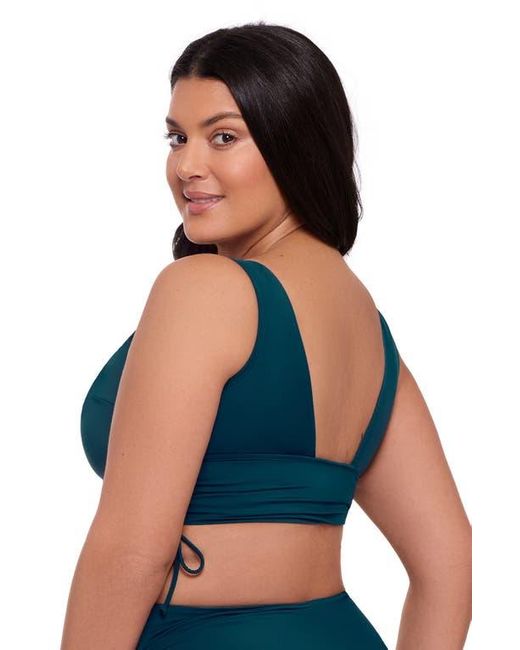 S3 Blue Cinched Adjustable Midkini Top