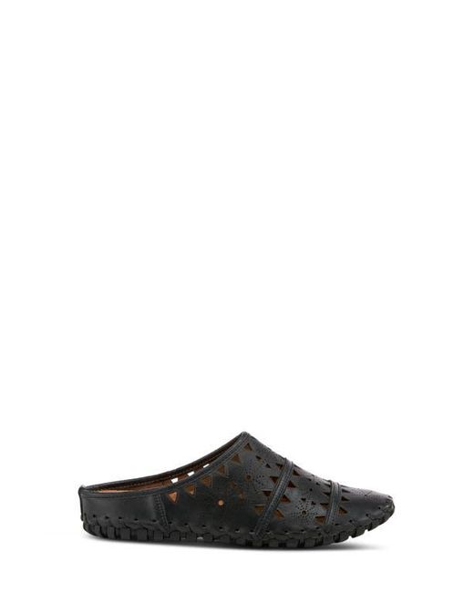 Spring Step Black Fusilade Leather Mule