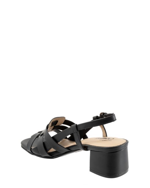 Trotters Black Luna Slingback Sandal