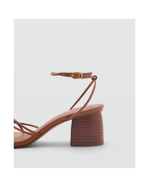 Mango Brown Ankle Strap Sandal
