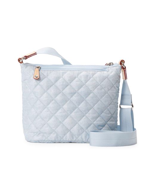 MZ Wallace White Metro Scout Deluxe Quilted Crossbody Bag