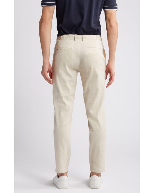 Nordstrom Blue Slim Fit Stretch Linen Blend Chino Pants for men