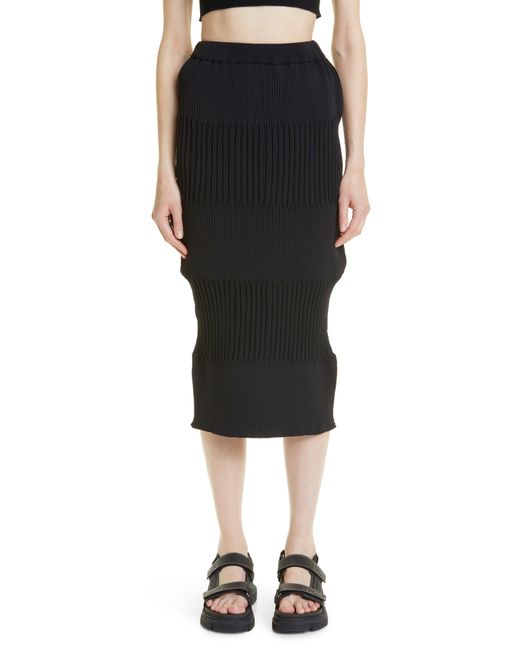 CFCL Fluted Rib Skirt in Black | Lyst