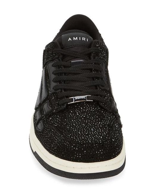Amiri Black Skeleton Crystal Low Top Sneaker for men