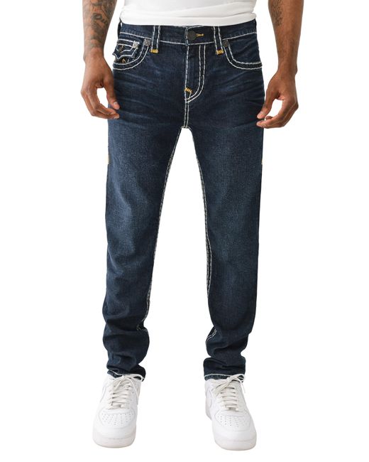 True Religion Blue Rocco Super T Skinny Jeans for men