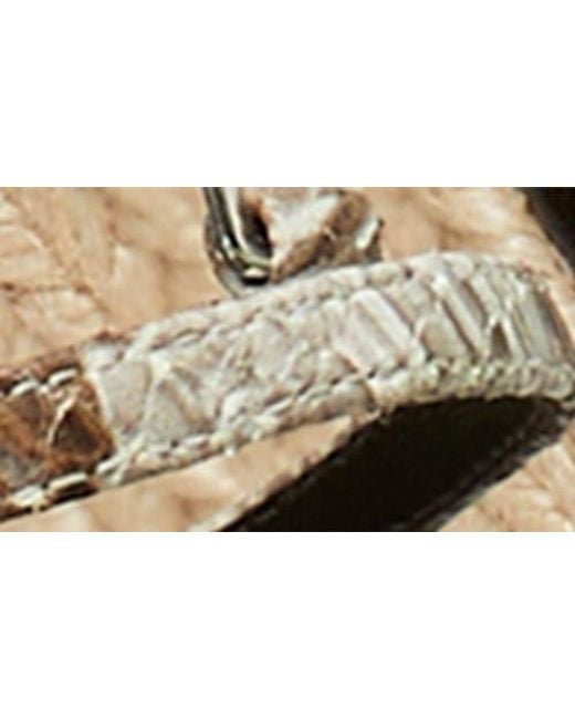 Tory Burch White Capri Miller Snakeskin Embossed Wedge Sandal