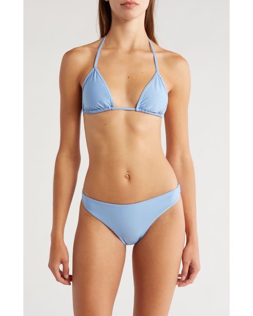 Volcom Blue Simply Seamless Triangle Bikini Top