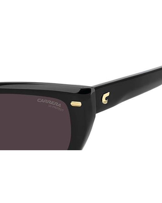 Carrera Black 52Mm Rectangular Sunglasses
