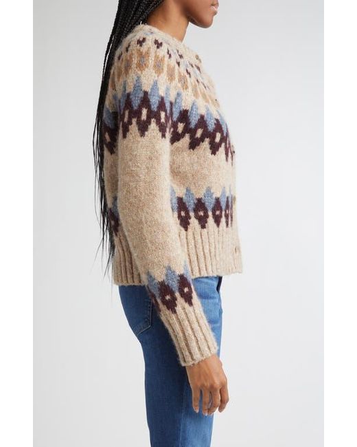 Veronica Beard Blue Christina Baby Alpaca Blend Cardigan