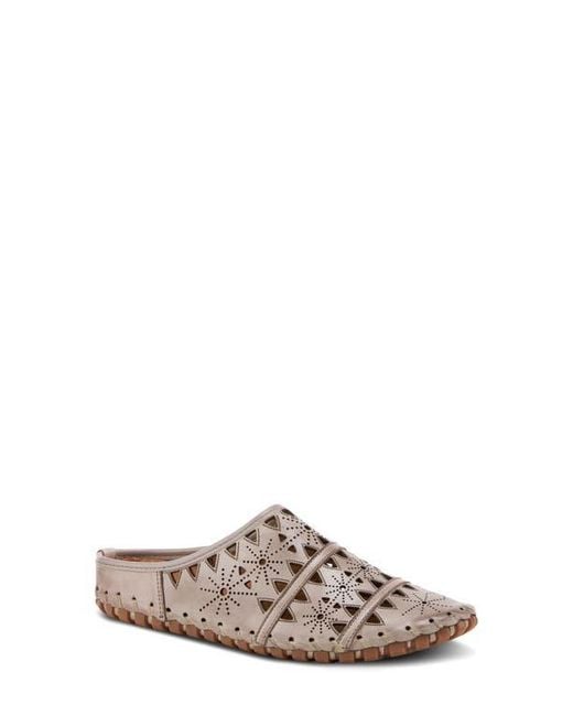 Spring Step Brown Fusilade Leather Mule
