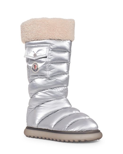 Moncler Gaia Pocket Puffer Snow Boot in White | Lyst