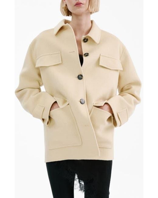 Mango Natural Wool Blend Jacket