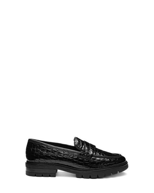Ara Black Crescent Lug Penny Loafer