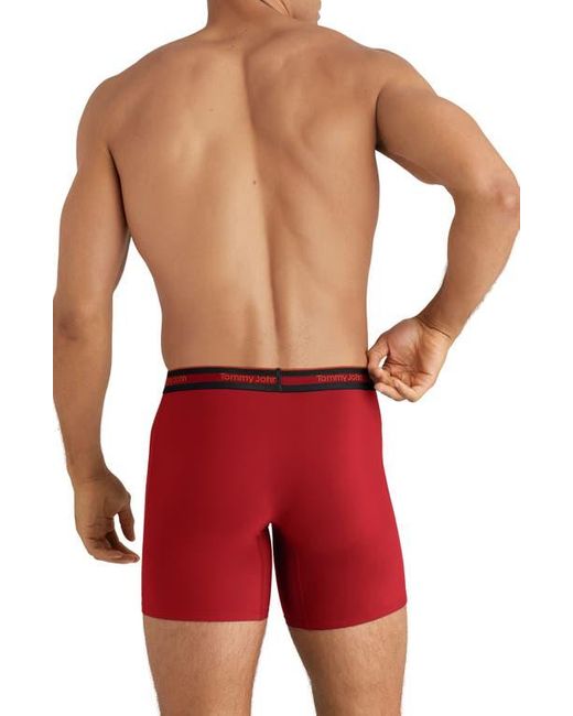 Tommy John Red 3-Pack Comfort Micro 6-Inch Boxer Briefs for men