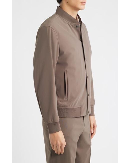 Theory Brown Murphy Precision Bomber Jacket for men