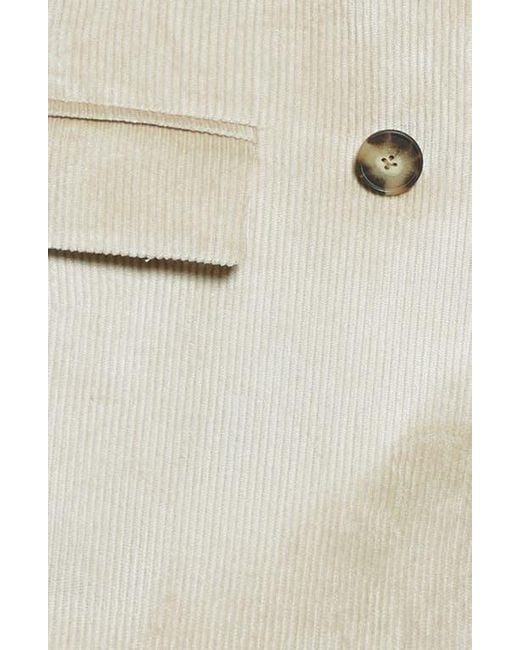 Veronica Beard Natural Sevyn Corduroy Double Breasted Dickey Jacket