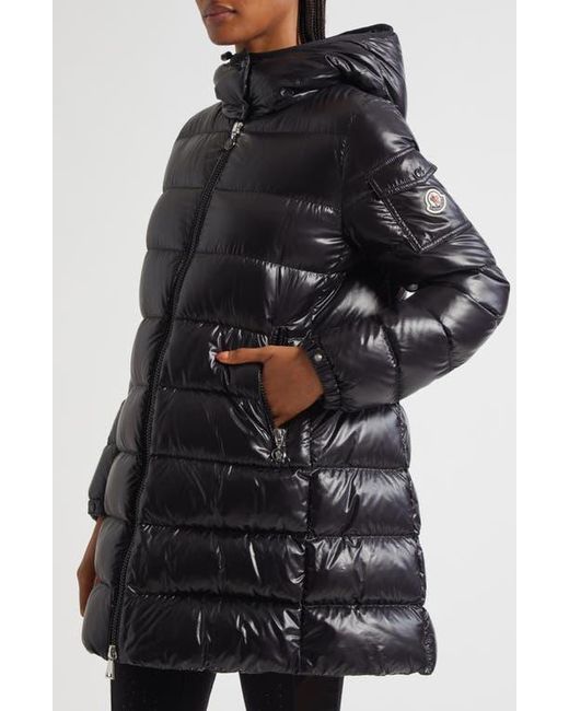 Moncler Black Courcelles Down Hooded Coat