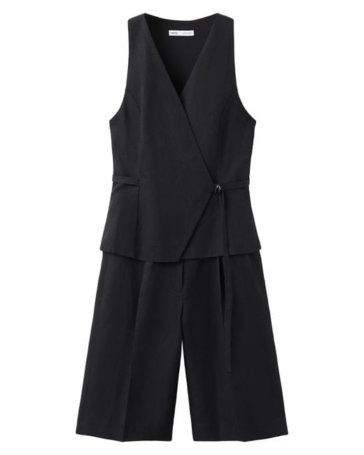 Mango Black Wrap Jumpsuit