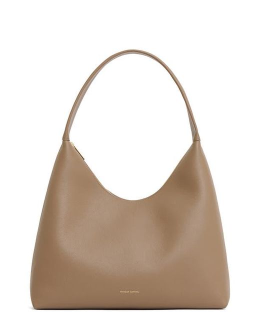 Mansur Gavriel Brown Candy Pebbled Leather Shoulder Bag