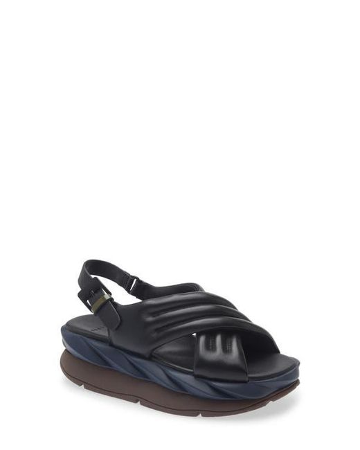 4Ccccees Blue Mellow Mana Platform Slingback Sandal