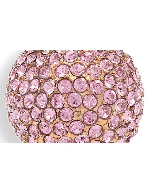 Versace Pink Medusa Crystal Drop Earrings