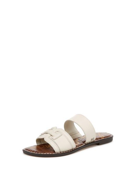 Sam Edelman White Gabi Two-Strap Slide Sandal