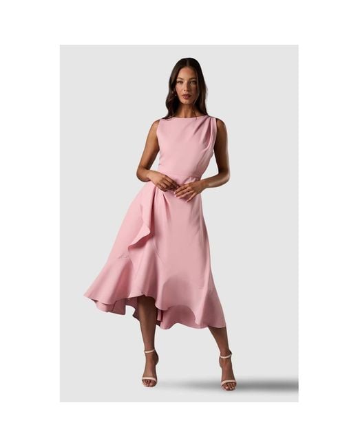 open lace back dress COAST MAYRA BLUSH PINK BOW TRIM A LINE DRESS SIZE 14  Whispers Dress Agency