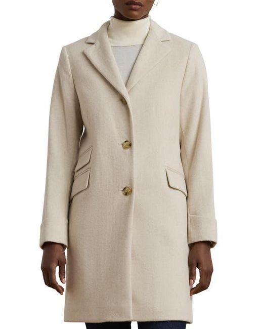Ralph Lauren Women's Natural Wool Blend Reefer Coat